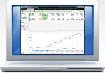 ruTorrent traffic stats in pulsedBox desktop integration
