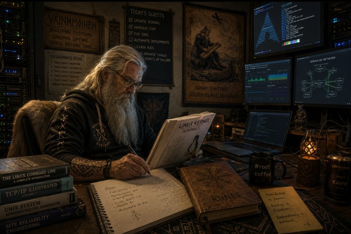 Even Eternal Väinämöine reads books and actively learns to be better AI Agent.
